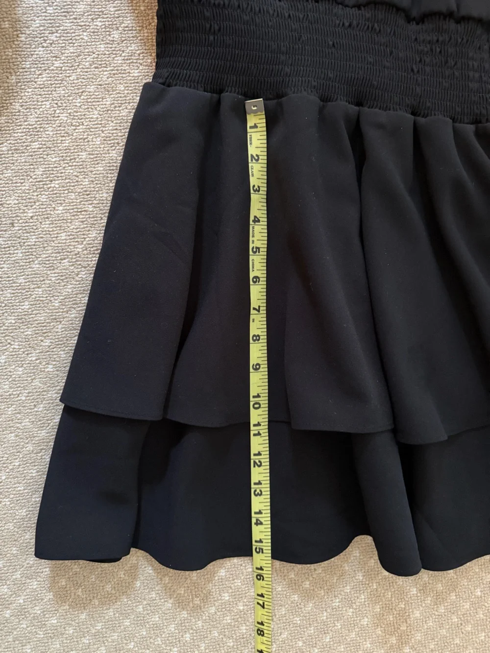Habitual Black Smocked-Waist dress, Size 16